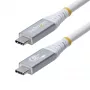 StarTech.com 3m (10 pėd.) USB4 kabelis, 20 Gbps, USB-IF sertifikuotas USB-C laidas, 60 W PD, 4K 120 Hz DP 1.4, TPE apvalkalas, baltas USB-C laidas