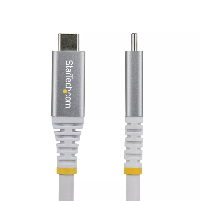 StarTech.com 3m (10 pėd.) USB4 kabelis, 20 Gbps, USB-IF sertifikuotas USB-C laidas, 60 W PD, 4K 120 Hz DP 1.4, TPE apvalkalas, baltas USB-C laidas