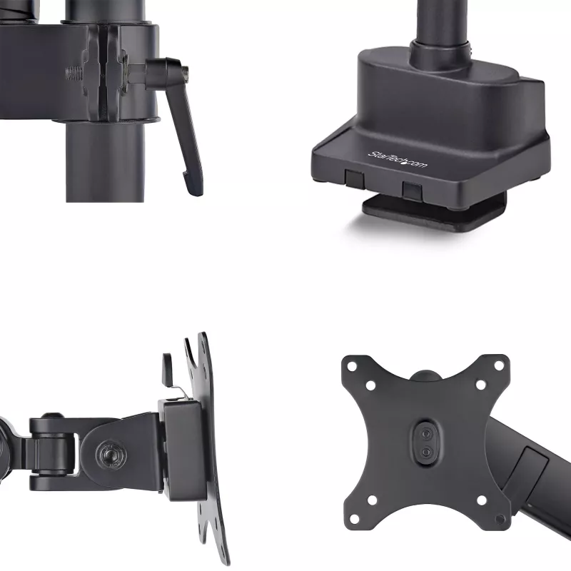 StarTech.com stalinis monitoriaus laikiklis, skirtas iki 40 colių ekranui / 17,6 svaro (8 kg), mechaninė spyruoklinė svirtis, C formos spaustuvas / įvorė, montavimas iš viršaus, nereikalaujantis įrankių reguliavimas