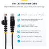 StarTech.com 25cm Pink plonas CAT6 Ethernet kabelis, be užkabinimų, 100W PoE, UTP, LSZH, 28AWG gryno vario laidai, plonas RJ45 tinklo komutacinis kabelis su įtempimo mažinimu, individualiai testuotas