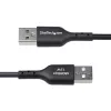 StarTech.com 15 cm USB-A į USB-C įkrovimo kabelis, įkrovimas ir sinchronizavimas, 3 A, USB 2.0, TPE apvalkalas – juodas USB įkrovimo laidas