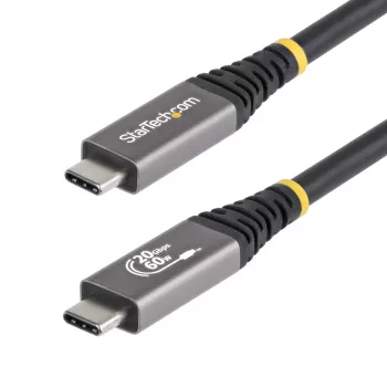 StarTech.com 3 m (10 pėd.) USB4 laidas, 20 Gbps, USB-IF sertifikuotas USB-C laidas, 60 W PD, 4K 120 Hz DP 2.1, TPE apvalkalas, juodas USB-C laidas