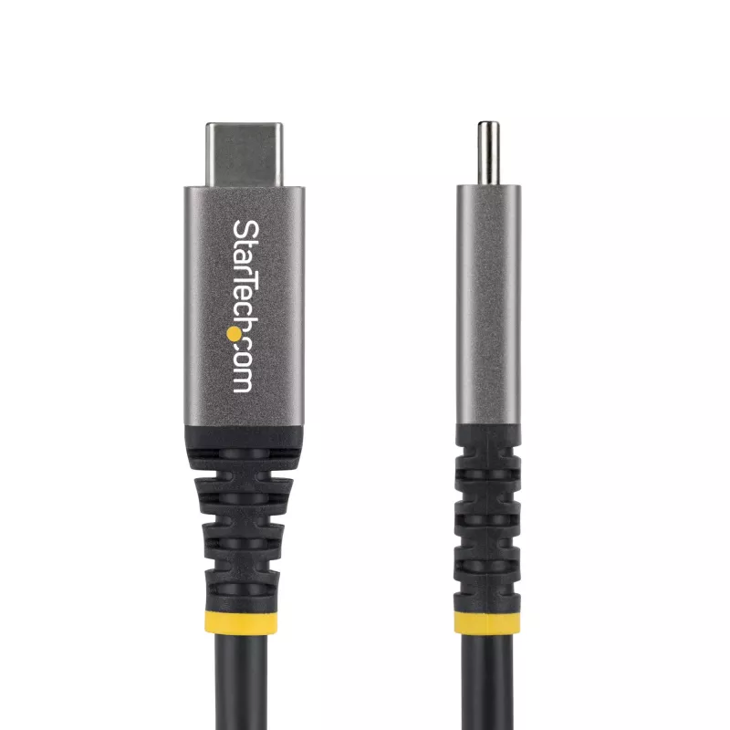 StarTech.com 3 m (10 pėd.) USB4 laidas, 20 Gbps, USB-IF sertifikuotas USB-C laidas, 60 W PD, 4K 120 Hz DP 2.1, TPE apvalkalas, juodas USB-C laidas