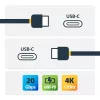 StarTech.com 3 m (10 pėd.) USB4 laidas, 20 Gbps, USB-IF sertifikuotas USB-C laidas, 60 W PD, 4K 120 Hz DP 2.1, TPE apvalkalas, juodas USB-C laidas
