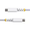 StarTech.com 3m (10ft) baltas USB-C įkrovimo kabelis, 60 W (3 A) PD, dviejų sluoksnių pintas nailonas/TPE apvalkalas, tvirtas USB-C įkrovimo laidas, USB 2.0 nešiojamojo kompiuterio įkroviklio kabelis