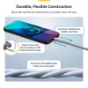 StarTech.com 3m (10ft) baltas USB-C įkrovimo kabelis, 60 W (3 A) PD, dviejų sluoksnių pintas nailonas/TPE apvalkalas, tvirtas USB-C įkrovimo laidas, USB 2.0 nešiojamojo kompiuterio įkroviklio kabelis