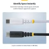 StarTech.com 3m (10ft) baltas USB-C įkrovimo kabelis, 60 W (3 A) PD, dviejų sluoksnių pintas nailonas/TPE apvalkalas, tvirtas USB-C įkrovimo laidas, USB 2.0 nešiojamojo kompiuterio įkroviklio kabelis