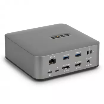 StarTech.com Thunderbolt 5 dokų stotis, DP / HDMI, trijų monitorių dokas iki 4K 144Hz arba dviejų 8K 60Hz, 5x USB prievadai, 140W nešiojamojo kompiuterio įkrovimas