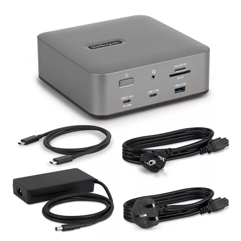 StarTech.com Thunderbolt 5 dokų stotis, DP / HDMI, trijų monitorių dokas iki 4K 144Hz arba dviejų 8K 60Hz, 5x USB prievadai, 140W nešiojamojo kompiuterio įkrovimas