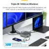 StarTech.com Thunderbolt 5 dokų stotis, DP / HDMI, trijų monitorių dokas iki 4K 144Hz arba dviejų 8K 60Hz, 5x USB prievadai, 140W nešiojamojo kompiuterio įkrovimas