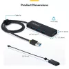 StarTech.com 4-Port USB-A Hub, 5Gbps, Bus Powered, USB-A to 4x USB-A Mini Hub, Extra Long 2ft/61cm Host kabelis, PCR Plastic, Portable Desktop / Laptop USB Hub
