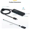 „StarTech.com“ 4 prievadų USB-C šakotuvas, 5 Gbps, maitinamas per magistralę, USB-C į 4x USB-A mini šakotuvas, ypač ilgas 2 pėdų/61 cm prijungimo laidas, PCR plastikas, nešiojamasis staliniams / nešiojamiesiems kompiuteriams skirtas USB šakotuvas
