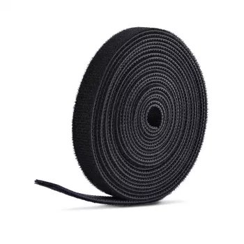 StarTech.com 75ft (22,8m) kabliukų ir kilpų rulonas, 0,5 colio pločio, juodas, nukirpkite norimo ilgio daugkartinius kabelių raiščius, tvirtinimo juosta, reguliuojami medžiaginiai apvalkalai, birus rulonas