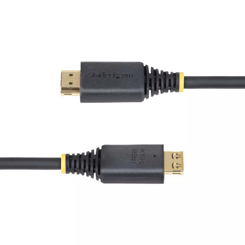 StarTech.com 30cm (1ft) High Speed HDMI kabelis su Gripping Connectors, 4K 60Hz/1440p 144Hz, HDR10/HDCP 2.2/ARC, 18Gbps, UHD HDMI Cord for TV/Monitor/Display, TPE Jacket