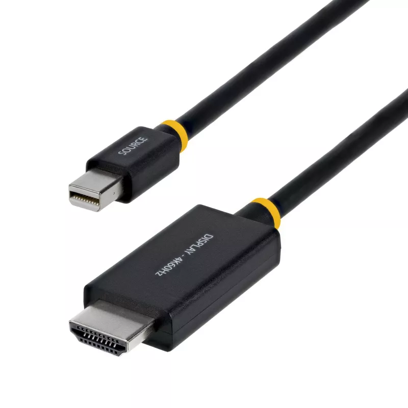 StarTech.com 1 m (3 pėd.) Mini DisplayPort į HDMI adapterio laidas, 4K 60 Hz su HBR3/HDCP 2.3/DPCP, MDP į HDMI 2.0, aktyvus vaizdo keitiklis, Mini DisplayPort staliniam kompiuteriui prie HDMI monitoriaus