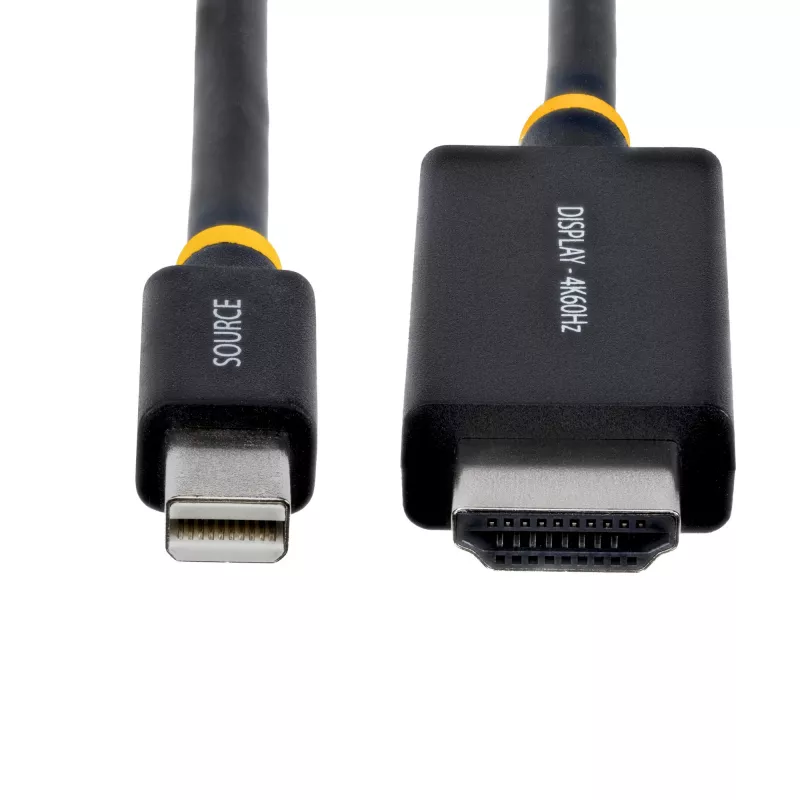StarTech.com 1 m (3 pėd.) Mini DisplayPort į HDMI adapterio laidas, 4K 60 Hz su HBR3/HDCP 2.3/DPCP, MDP į HDMI 2.0, aktyvus vaizdo keitiklis, Mini DisplayPort staliniam kompiuteriui prie HDMI monitoriaus