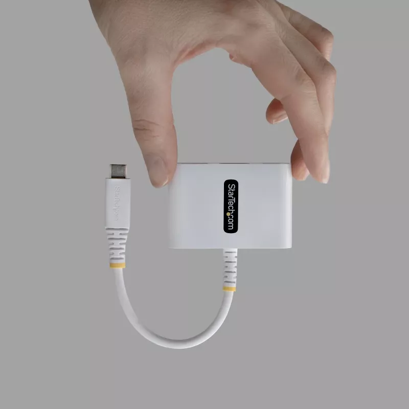 StarTech.com USB-C į HDMI daugiafunkcis adapteris su 140 W PD įkrovimu, 4K 60Hz HDMI, USB 5 Gbps šakotuvu, mini dokas, skirtas MacBook / Dell / Thinkpad / HP / iPad / planšetiniams kompiuteriams
