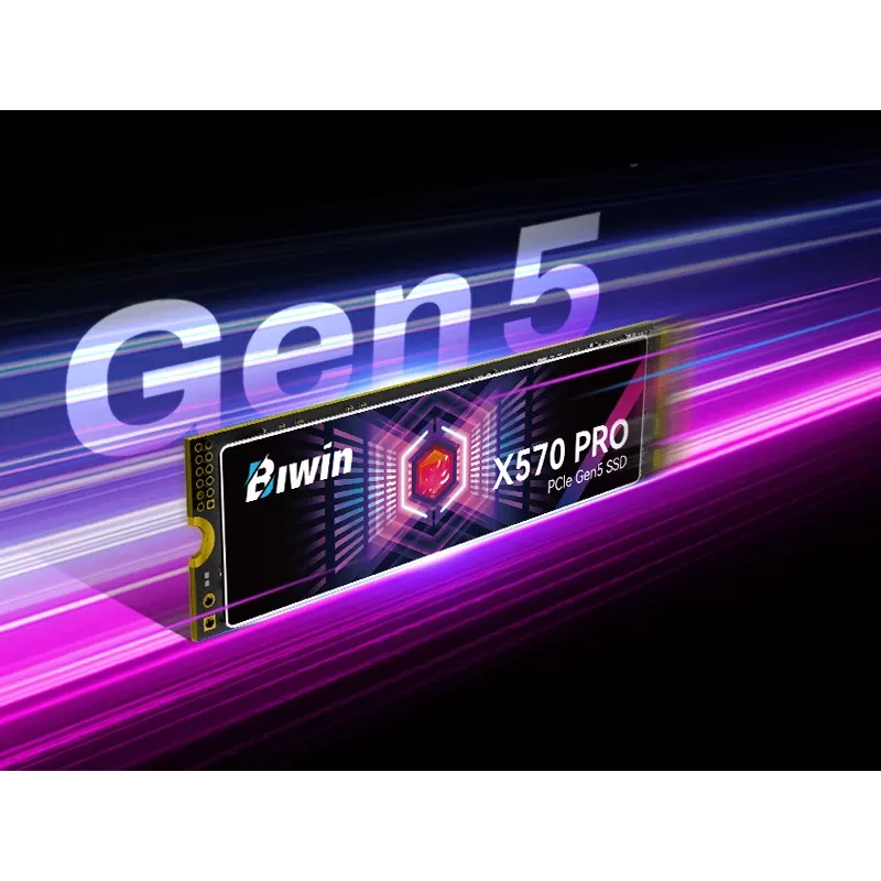 BIWIN X570 Pro M.2 NVMe SSD 4TB PCIe Gen5 — 14000 MB/s skaitymas, 13000 MB/s rašymas