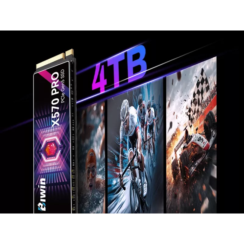BIWIN X570 Pro M.2 NVMe SSD 4TB PCIe Gen5 — 14000 MB/s skaitymas, 13000 MB/s rašymas