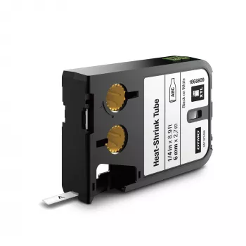 DYMO XTL Termiškai susitraukiančios žymėjimo vamzdeliai | 6 mm x 2,7 m | Juoda ant balto