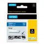 DYMO Rhino pramoninės vinilo etiketės | 12 mm x 5.5 m | Balta spauda mėlyname fone | Lipnios | skirtos LabelManager ir Rhino etikečių gaminimo prietaisams