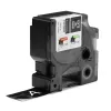DYMO Rhino pramoninės vinilo etiketės | 24 mm x 5,5 m | Baltas spausdinimas ant juodo paviršiaus | Lipnios | skirtos LabelManager ir Rhino etikečių gamintojams