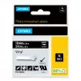 DYMO Rhino pramoninės vinilo etiketės | 19 mm x 5,5 m | Baltas spaudinys ant juodo | Lipnios | skirtos LabelManager ir Rhino etikečių gamintojams