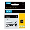 DYMO Rhino pramoninės vinilinės etiketės | 9 mm x 5,5 m | Balta spauda ant juodo | Lipnios | skirtos LabelManager ir Rhino etikečių spausdintuvams