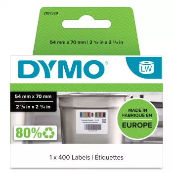 DYMO Authentic LabelWriter atsargų rotacijos etiketės maisto pramonei | 54 mm x 70 mm | 400 spalvomis koduotų lipnių etikečių | Skirtos LabelWriter etikečių spausdintuvams
