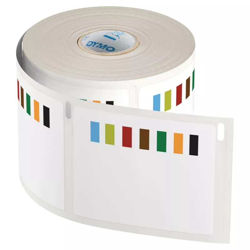 DYMO Authentic LabelWriter atsargų rotacijos etiketės maisto pramonei | 54 mm x 70 mm | 400 spalvomis koduotų lipnių etikečių | Skirtos LabelWriter etikečių spausdintuvams