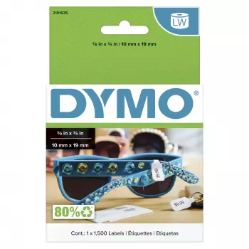 DYMO Authentic LW 2-Up kainų etikečių lipdukai | 10 mm x 19 mm | Lipdukai, skirti „LabelWriter“ etikečių spausdintuvams | 1 ritinėlis, 1500 kainų etikečių lipdukų