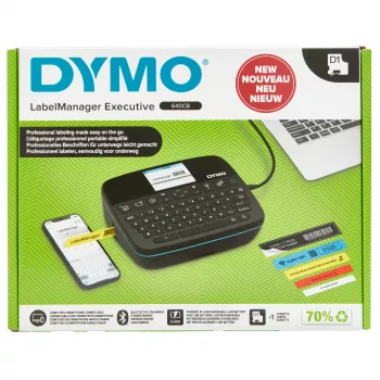 DYMO LabelManager Executive 640 CB Nešiojamasis Etikečių Spausdintuvas | Kompaktiškas Etikečių Gamintuvas su QWERTY Klaviatūra | Bluetooth ir USB Ryšys | Suderinamas su D1 Standartinėmis ir Patvariomis Etiketėmis