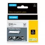 DYMO Rhino Industrial Lanksčios nailoninės etiketės | 24 mm x 3,5 m | Juodas spausdinimas ant balto | Lipnios | skirtos LabelManager ir Rhino etikečių spausdintuvams