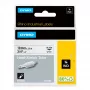 DYMO Rhino pramoninės termiškai susitraukiančios kabelių žymėjimo vamzdelės | 19 mm x 1,5 m | juodas spaudinys ant baltos spalvos | lipnios | skirtos Rhino žymekliams