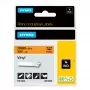 DYMO Rhino pramoninės vinilinės etiketės | 19 mm x 5,5 m | Juodas spausdinimas ant oranžinės | Lipnios | skirtos Rhino ir LabelManager etikečių gamintojams