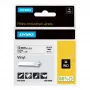 DYMO Rhino pramoninės vinilo etiketės | 12 mm x 5,5 m | Juodas spaudinys ant baltos | Lipnios | skirtos „Rhino“ ir „LabelManager“ etikečių spausdintuvams