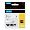 DYMO Rhino pramoninės vinilo etiketės | 12 mm x 5,5 m | Juodas spaudinys ant baltos | Lipnios | skirtos „Rhino“ ir „LabelManager“ etikečių spausdintuvams