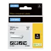 DYMO Rhino pramoninės vinilo etiketės | 19 mm x 5,5 m | Juodas spausdinimas ant balto | Lipnios | skirtos Rhino ir LabelManager etikečių spausdintuvams