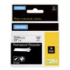 DYMO Rhino pramoninės nuolatinės poliesterinės etiketės | 12 mm x 5,5 m | Juodas spausdinimas ant baltos | Lipnios | skirtos Rhino ir LabelManager etikečių gamybos prietaisams