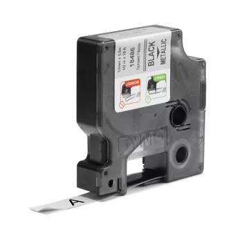 DYMO Rhino Industrial nuolatinės poliesterio etiketės | 12 mm x 5,5 m | juodas spausdinimas ant metalinio paviršiaus | skirtos Rhino ir LabelManager etikečių klijavimo įrenginiams