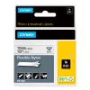 DYMO Rhino pramoninės lanksčios nailoninės etiketės | 12 mm x 3,5 m | Juodas spausdinimas ant balto | Lipnios | skirtos Rhino ir LabelManager etikečių spausdintuvams
