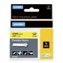DYMO Rhino pramoninės lanksčios nailono etiketės | 12 mm x 3,5 m | Juodas spaudinys ant geltono fono | Lipnios | skirtos Rhino ir LabelManager etikečių kūrimo įrenginiams