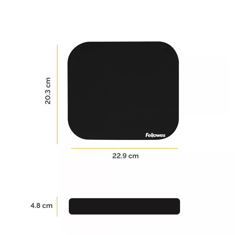 Fellowes Premium pelės kilimėlis - juodas, juoda, vienspalvis, poliesteris, guma