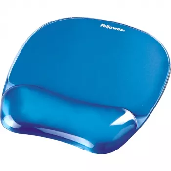 Fellowes pelės kilimėlis su riešo atrama - Crystals gelinis pelės kilimėlis su neslystančiu guminiu pagrindu - ergonominis pelės kilimėlis kompiuteriui, nešiojamam kompiuteriui, namų biurui - suderinamas su lazerinėmis ir optinėmis pelėmis - mėlynas