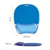 Fellowes pelės kilimėlis su riešo atrama - Crystals gelinis pelės kilimėlis su neslystančiu guminiu pagrindu - ergonominis pelės kilimėlis kompiuteriui, nešiojamam kompiuteriui, namų biurui - suderinamas su lazerinėmis ir optinėmis pelėmis - mėlynas