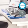 Fellowes pelės kilimėlis su riešo atrama - Crystals gelinis pelės kilimėlis su neslystančiu guminiu pagrindu - ergonominis pelės kilimėlis kompiuteriui, nešiojamam kompiuteriui, namų biurui - suderinamas su lazerinėmis ir optinėmis pelėmis - mėlynas