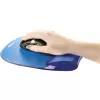 Fellowes pelės kilimėlis su riešo atrama - Crystals gelinis pelės kilimėlis su neslystančiu guminiu pagrindu - ergonominis pelės kilimėlis kompiuteriui, nešiojamam kompiuteriui, namų biurui - suderinamas su lazerinėmis ir optinėmis pelėmis - mėlynas