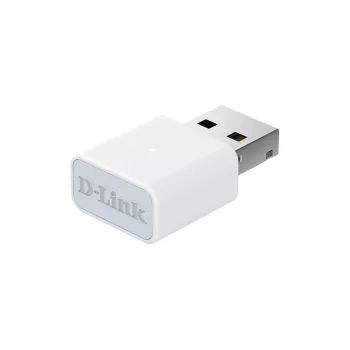 D-Link N300 Wi-Fi 4 USB adapteris, laidinis ir belaidis, USB, WLAN, baltas
