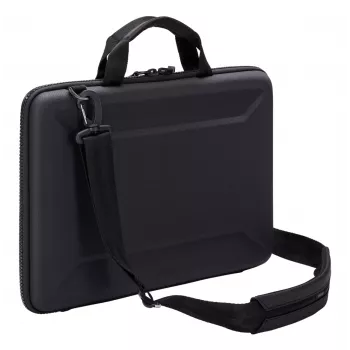 Nešiojamojo kompiuterio krepšys Thule Gauntlet 16, skirtas 16 colių MacBook, juodas, sustiprintas įdėklas ir apsauginis užtrauktukas