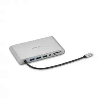 Kensington UH1440P USB-C 5Gbps dviejų vaizdo išvesčių mobilus dokas be tvarkyklių – 85W pralaidus maitinimas – DP/HDMI/VGA